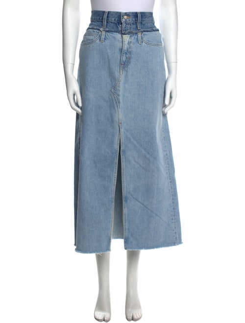 SLVRLAKE Raw-Edge Trim Midi Length Skirt