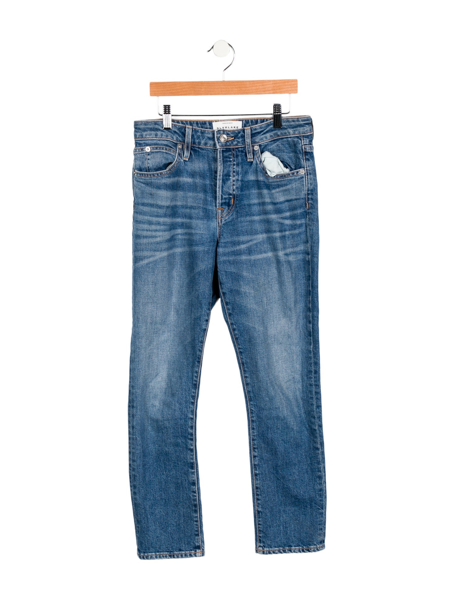 SLVRLAKE Mid-Rise Straight Leg Jeans