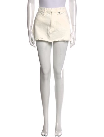 SLVRLAKE Distressed Accents Mini Skirt