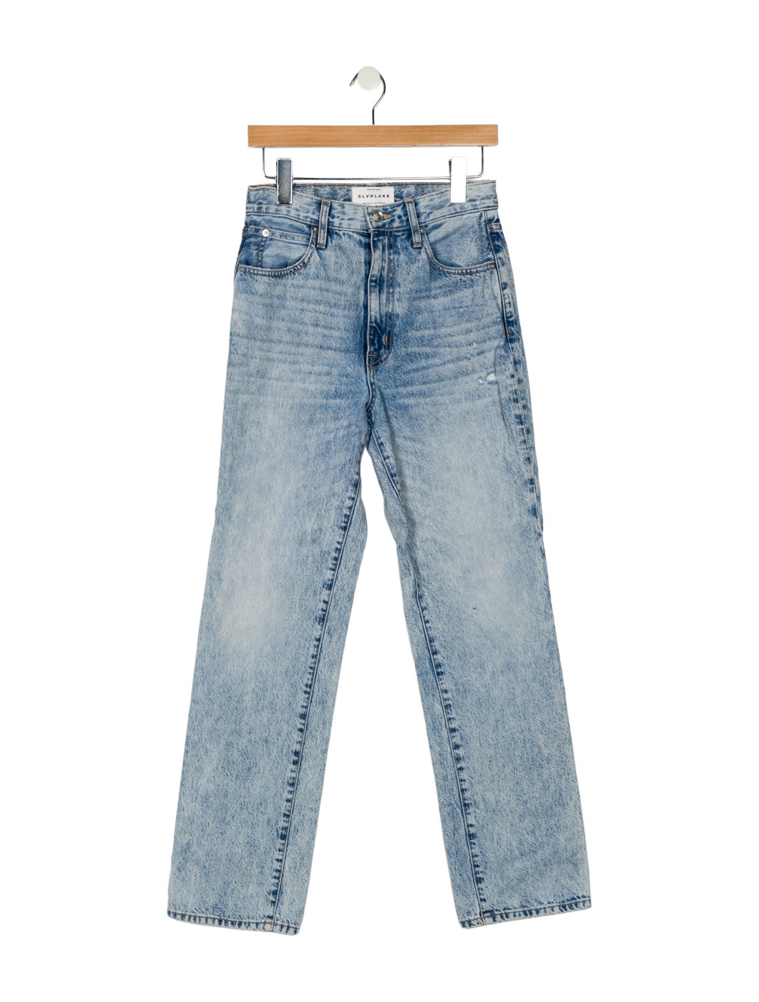 SLVRLAKE Mid-Rise Straight Leg Jeans