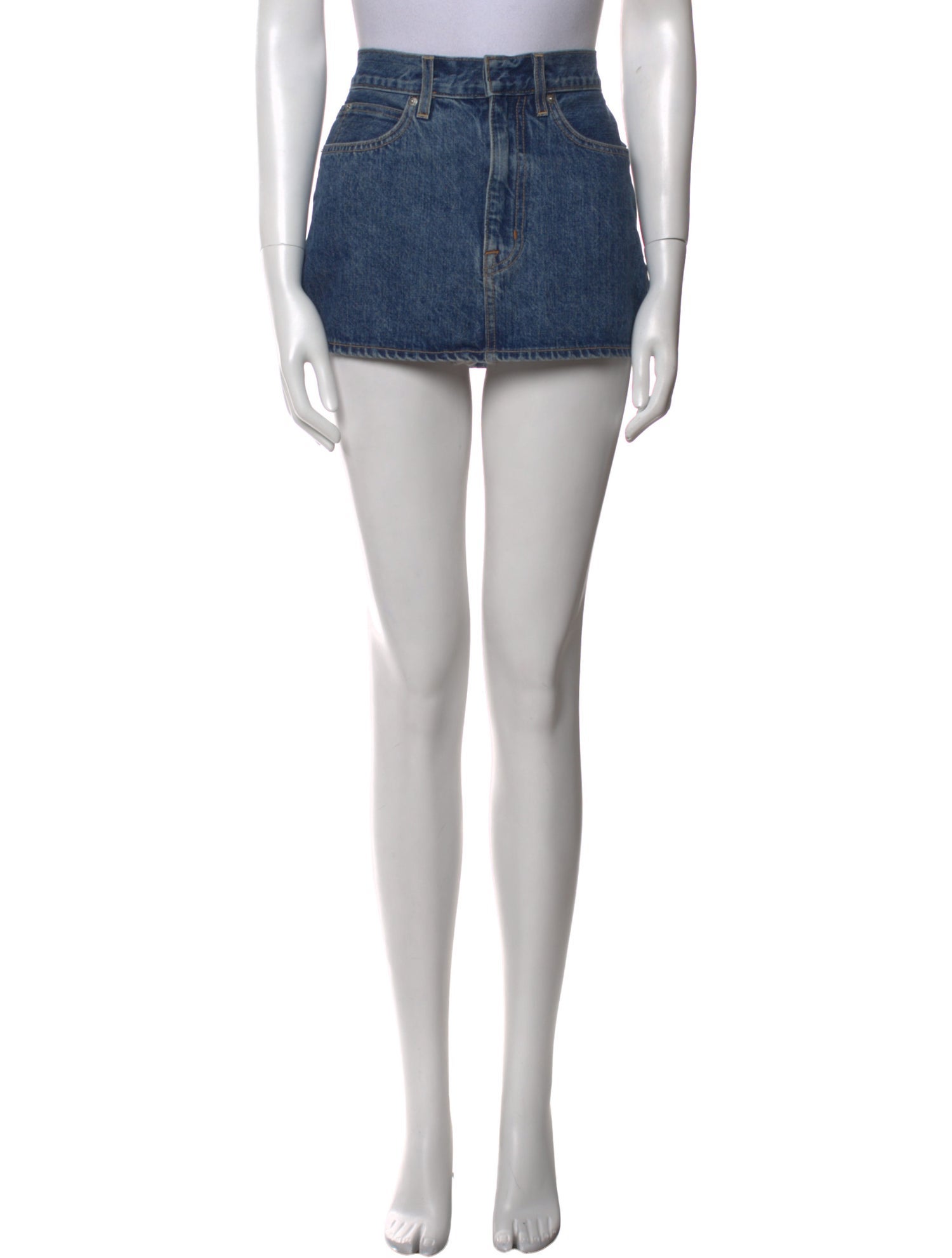 SLVRLAKE Distressed Accents Mini Skirt