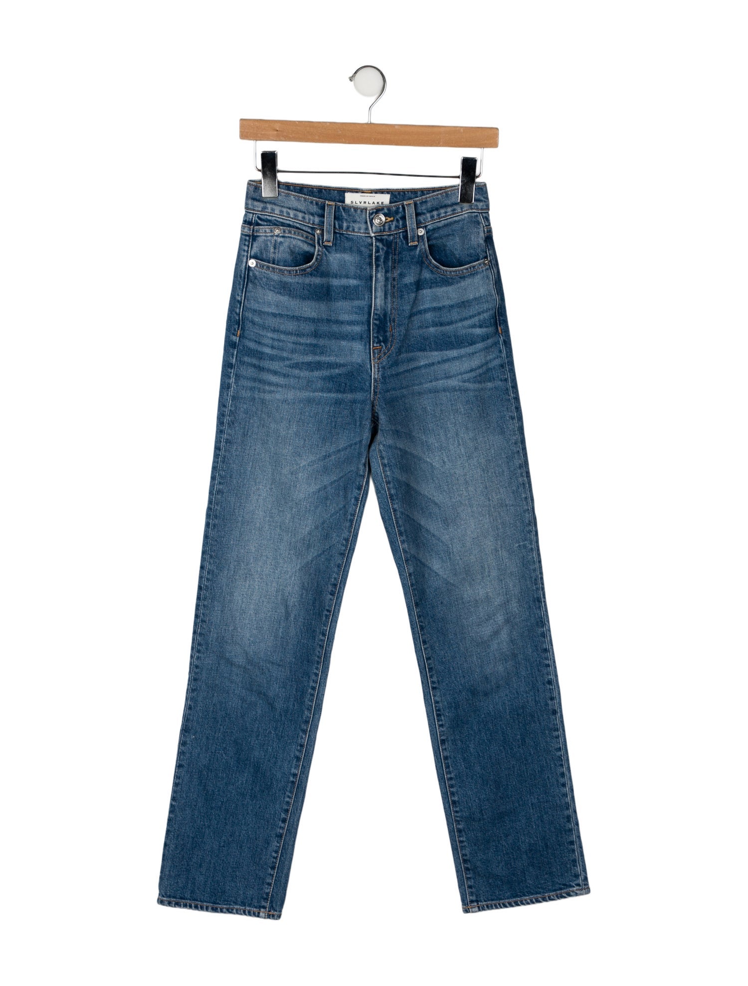 SLVRLAKE High-Rise Straight Leg Jeans