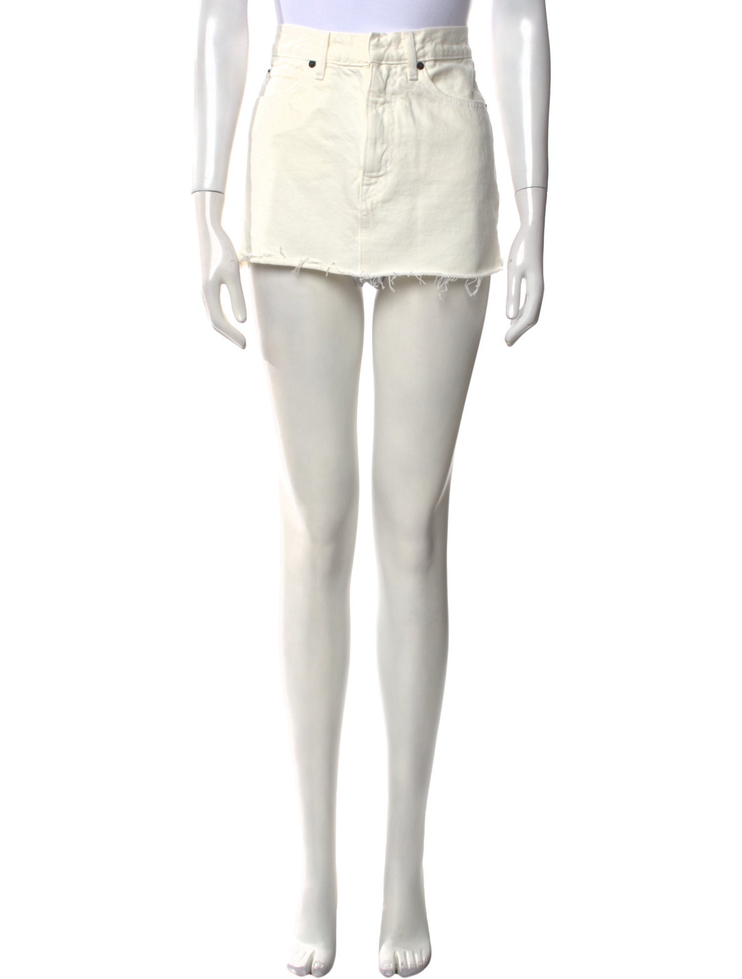 SLVRLAKE Raw-Edge Trim Mini Skirt