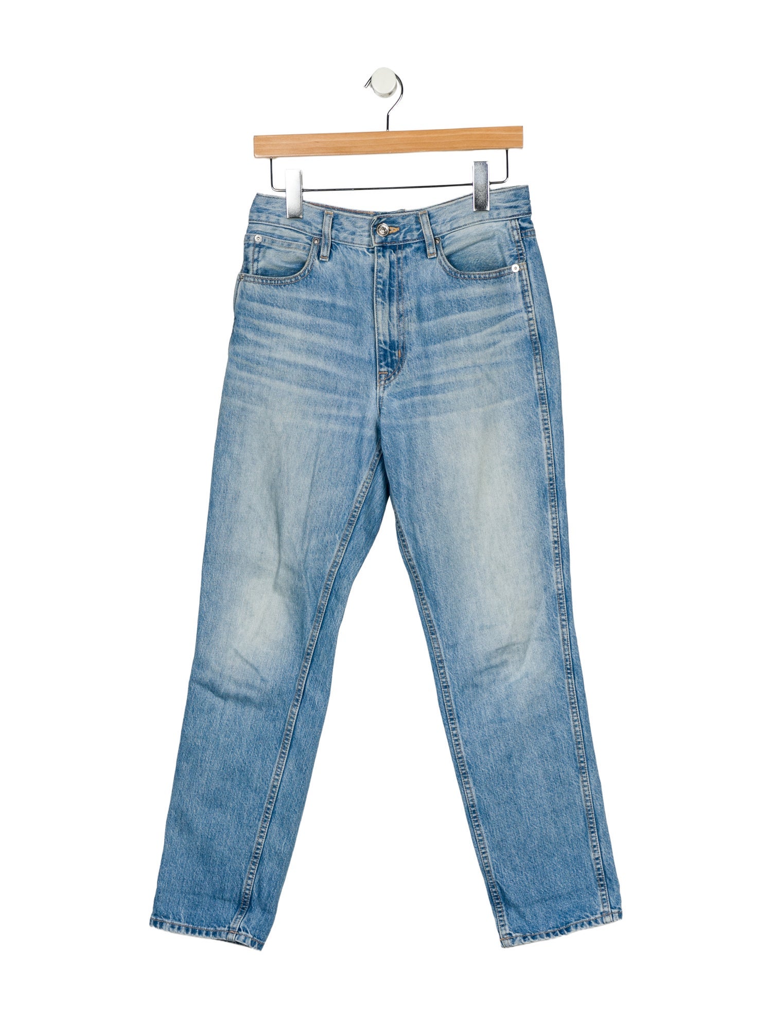 SLVRLAKE Mid-Rise Straight Leg Jeans