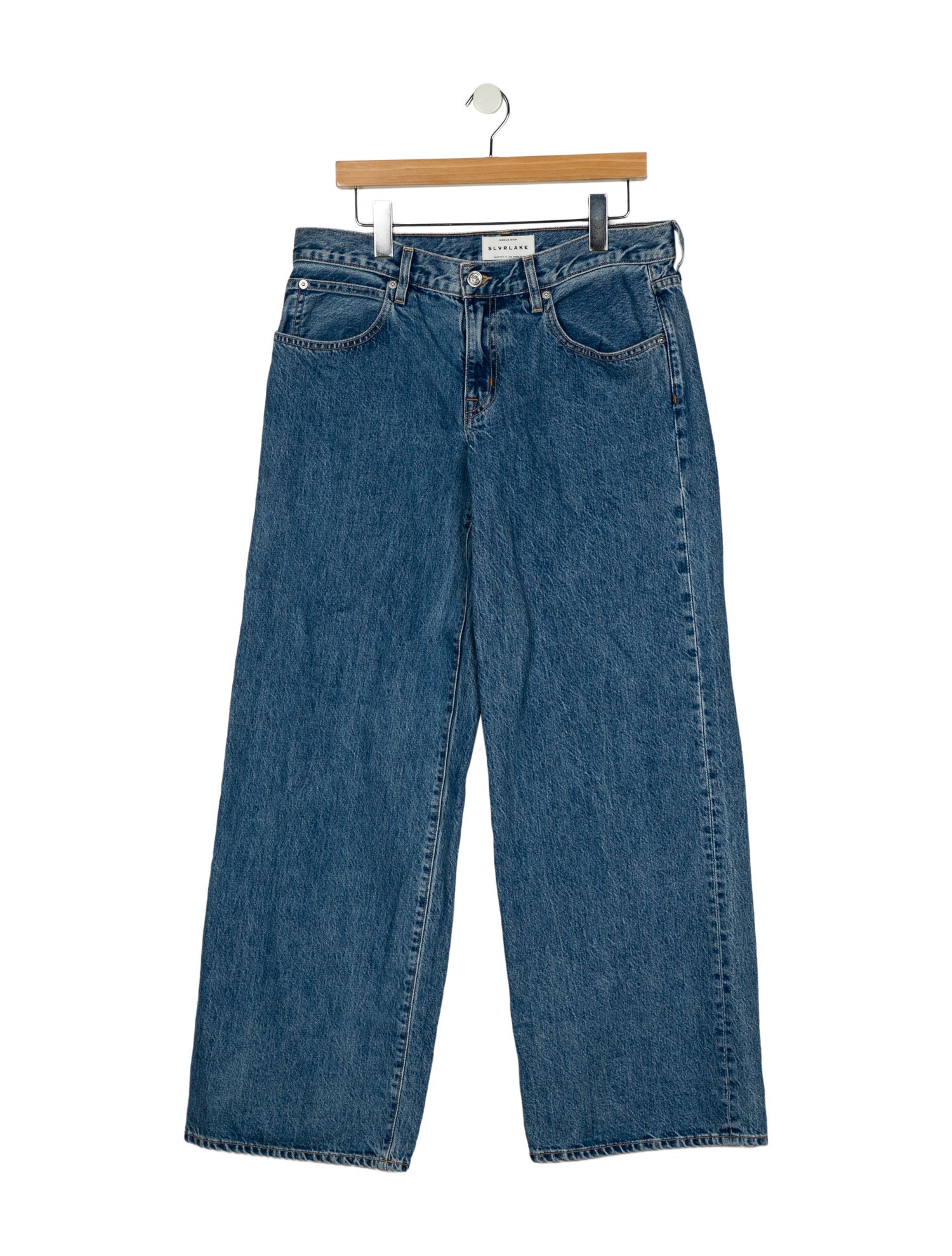SLVRLAKE Mid-Rise Wide Leg Jeans