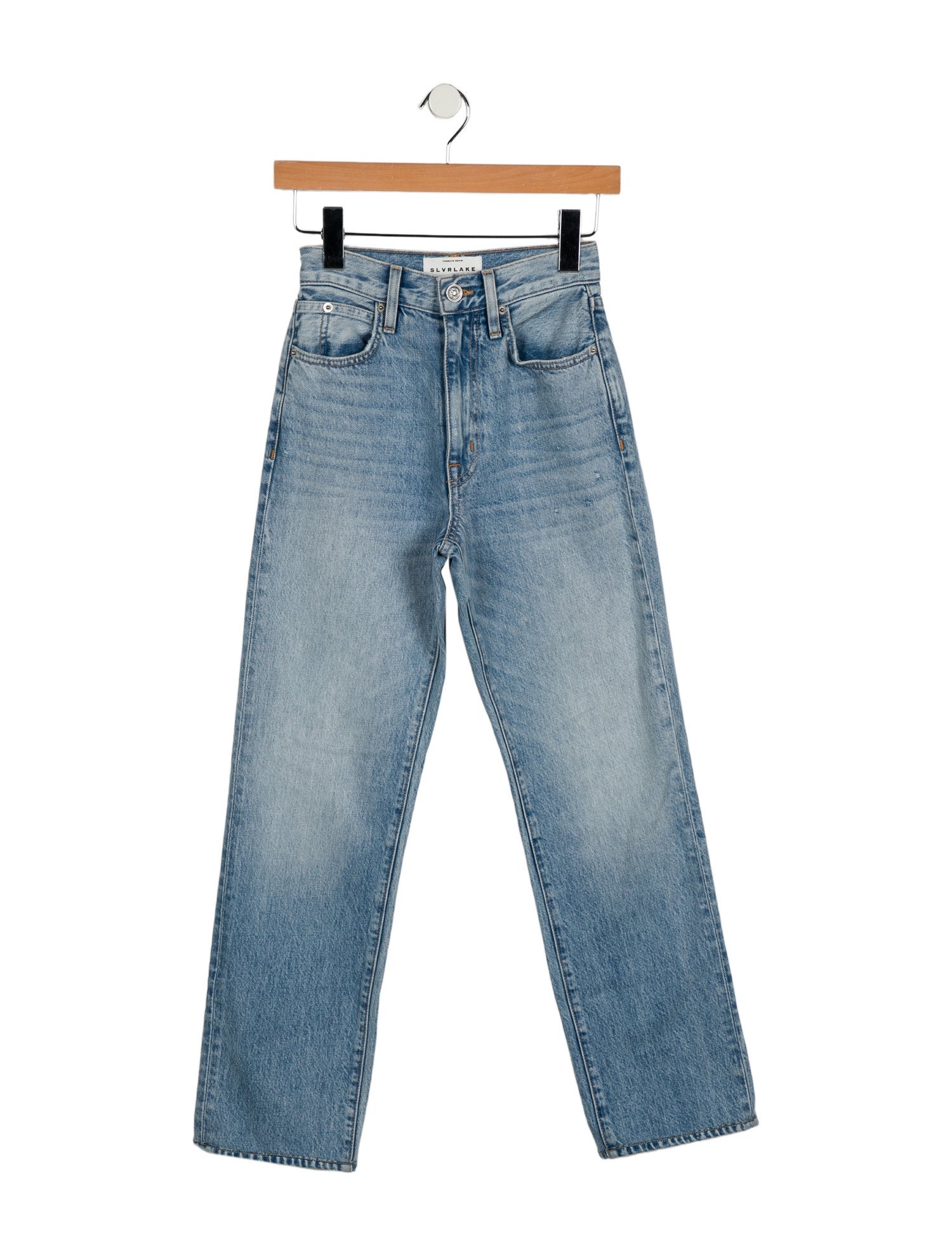 SLVRLAKE Mid-Rise Straight Leg Jeans