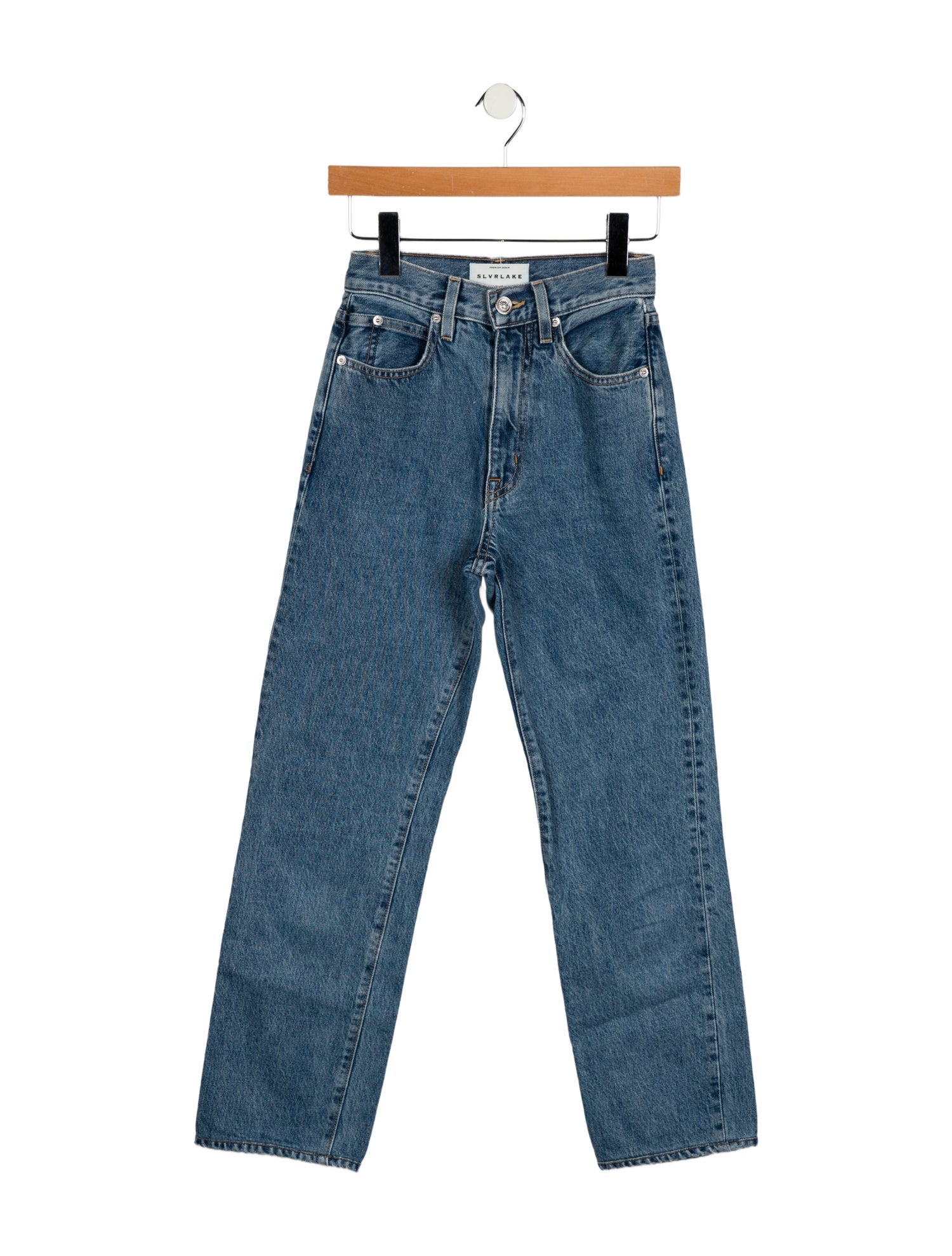 SLVRLAKE Mid-Rise Straight Leg Jeans