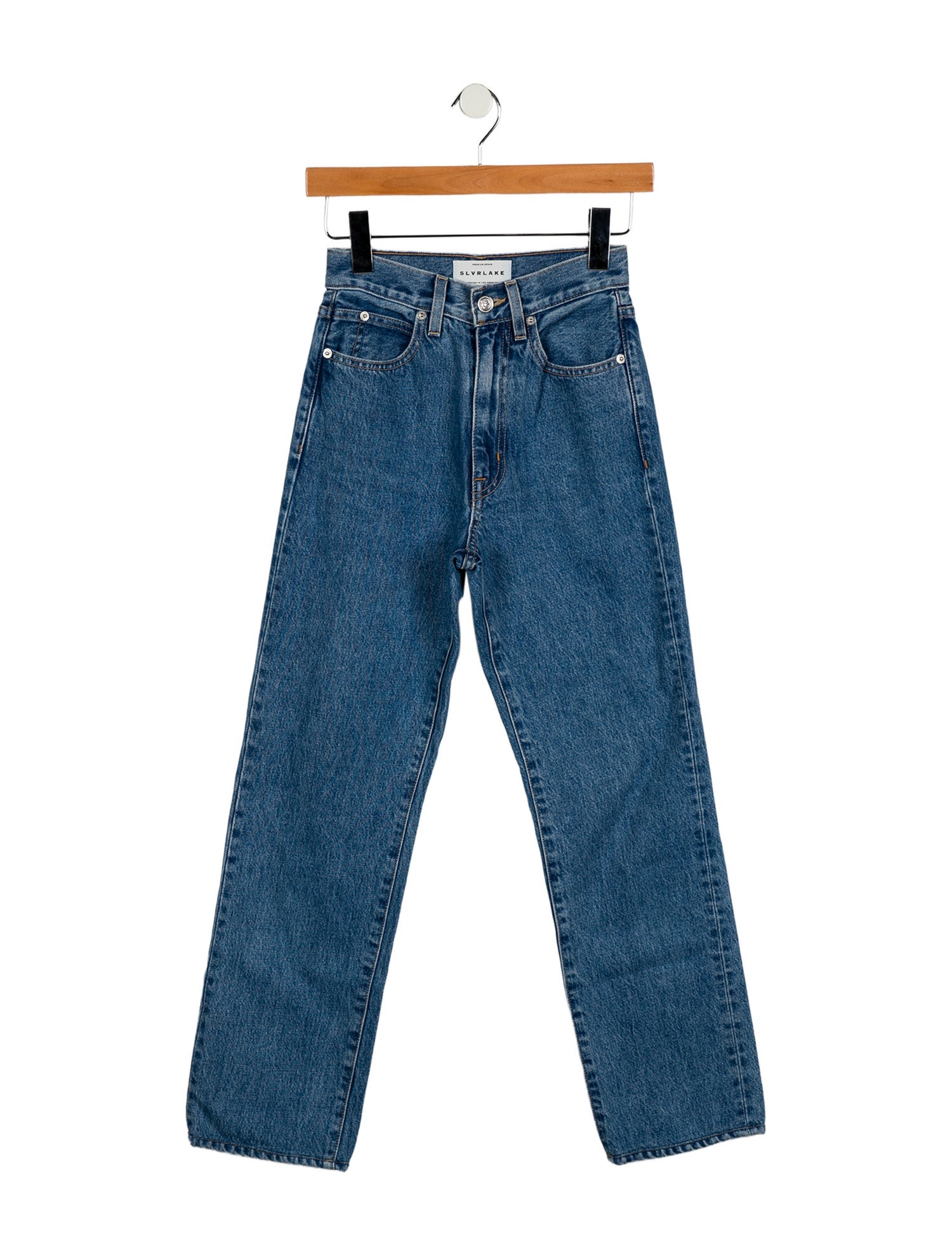 SLVRLAKE Mid-Rise Straight Leg Jeans
