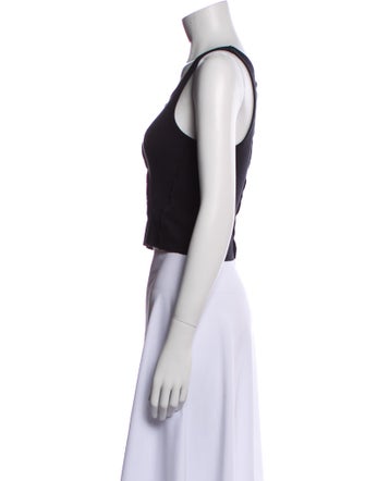 SLVRLAKE Scoop Neck Sleeveless Crop Top