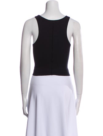 SLVRLAKE Scoop Neck Sleeveless Crop Top