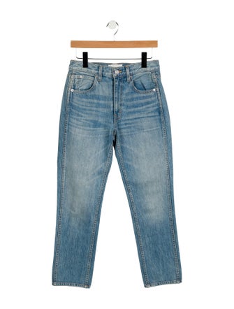 SLVRLAKE Mid-Rise Straight Leg Jeans