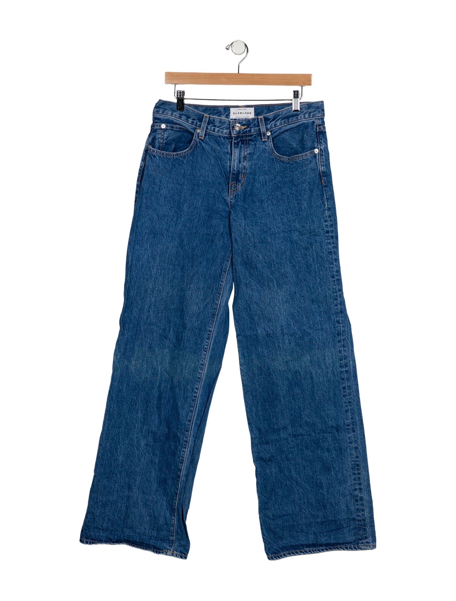 SLVRLAKE Mid-Rise Wide Leg Jeans