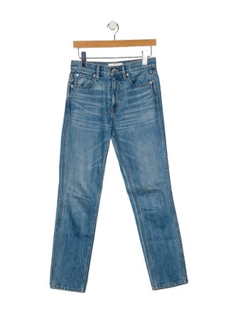 SLVRLAKE Mid-Rise Straight Leg Jeans