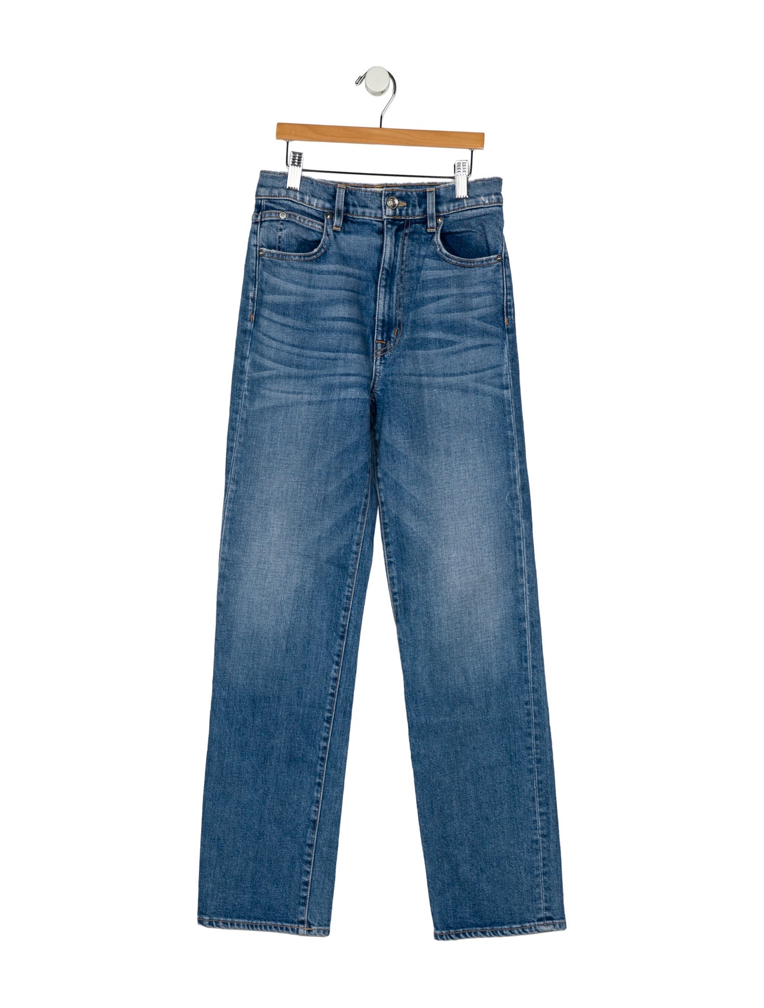 SLVRLAKE Mid-Rise Straight Leg Jeans