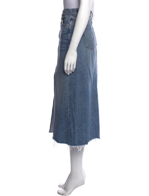 SLVRLAKE Raw-Edge Trim Midi Length Skirt