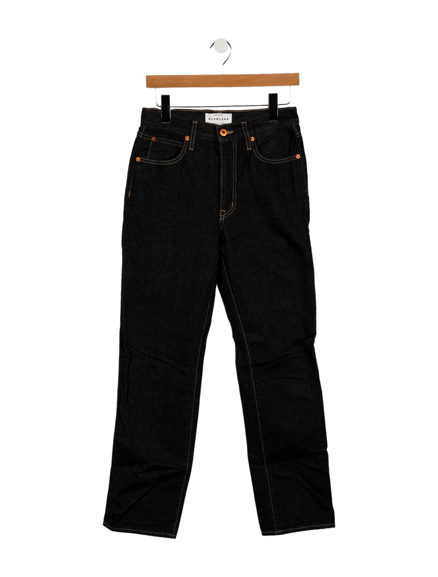 SLVRLAKE Mid-Rise Straight Leg Jeans