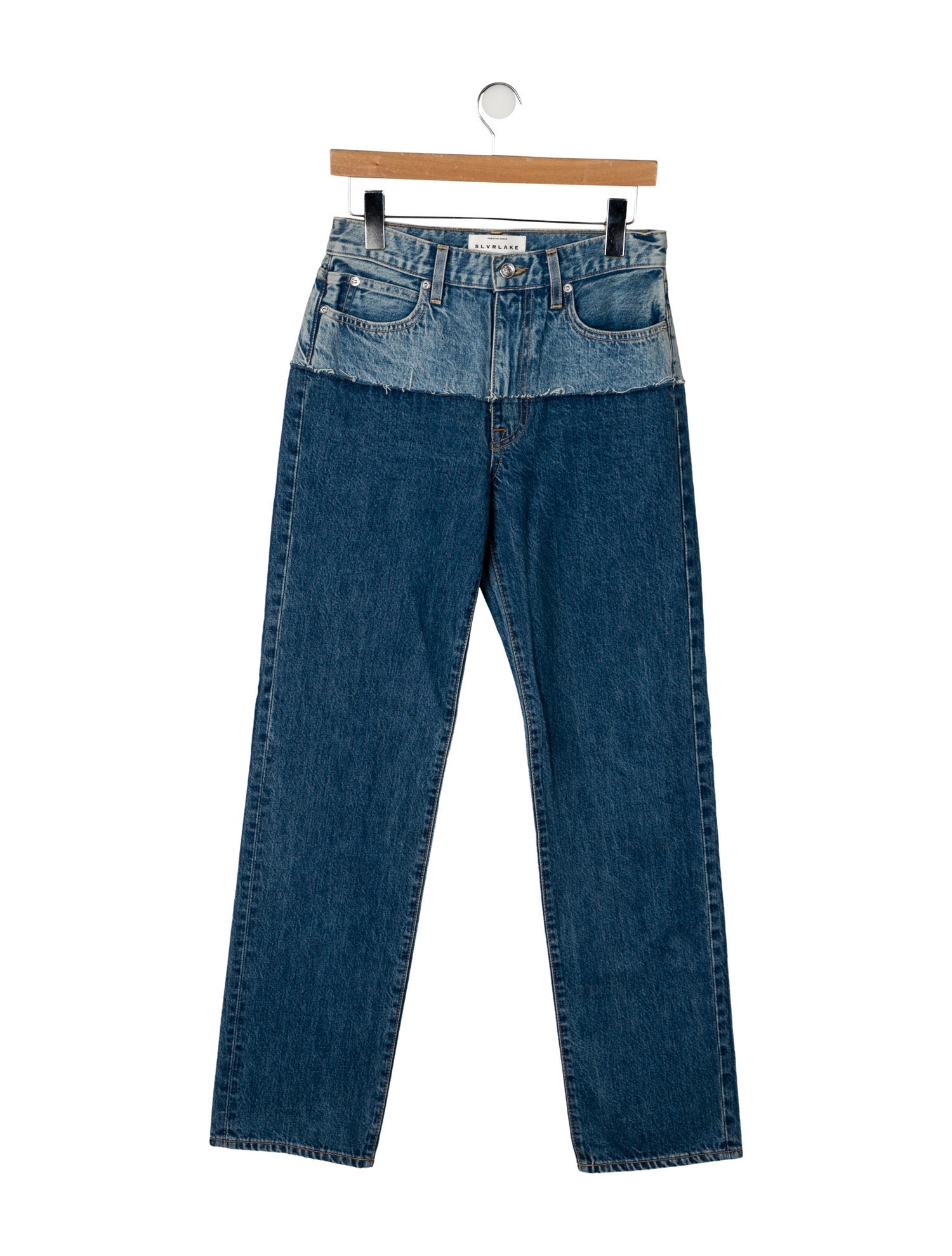 SLVRLAKE Mid-Rise Straight Leg Jeans