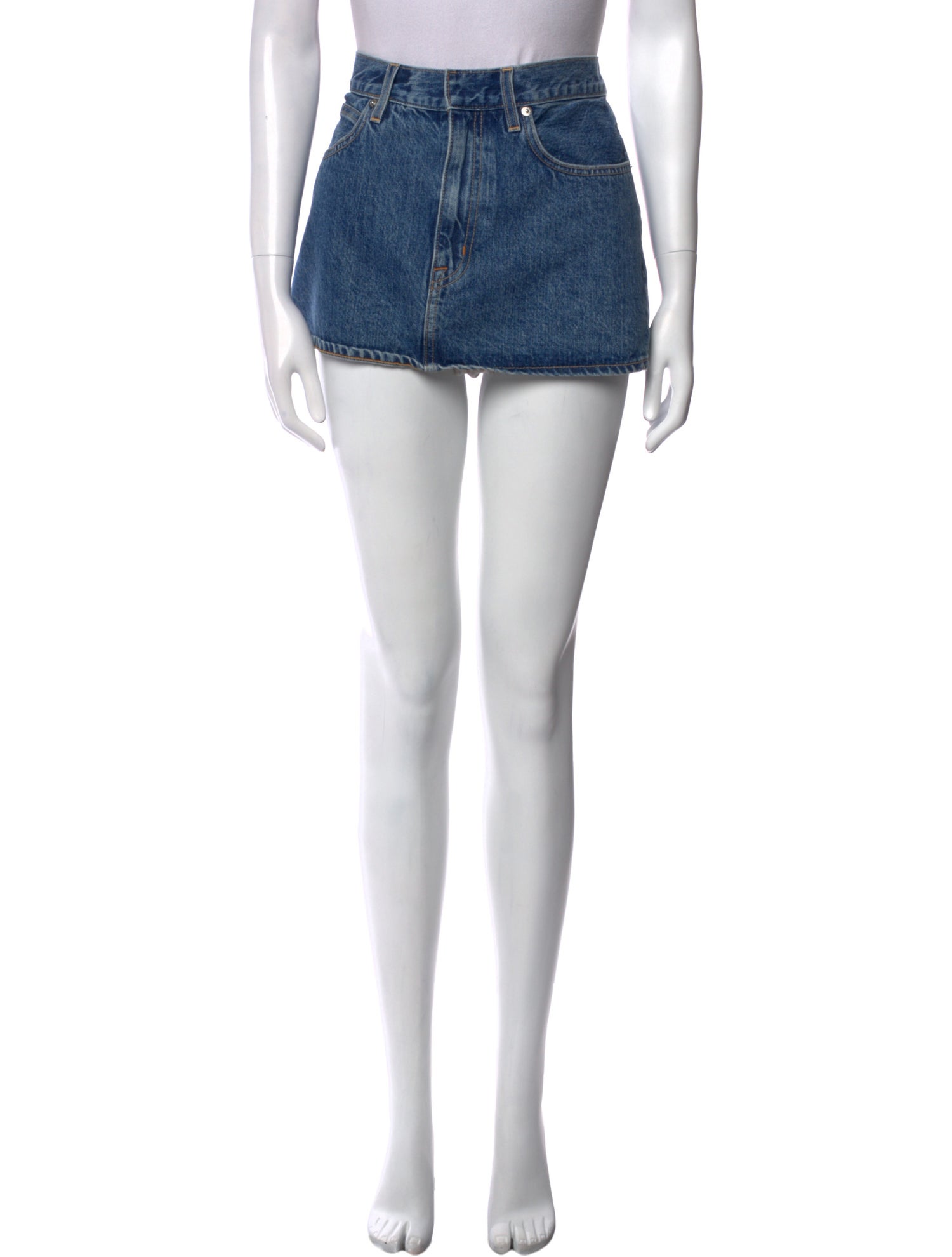 SLVRLAKE Distressed Accents Mini Skirt