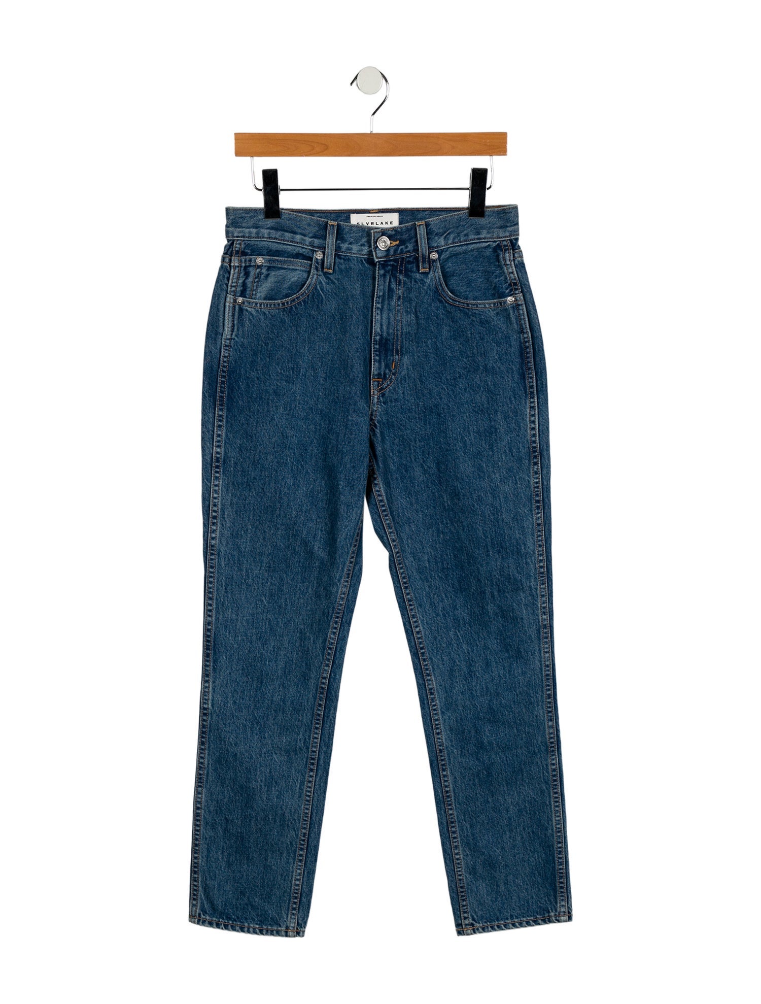 SLVRLAKE High-Rise Straight Leg Jeans
