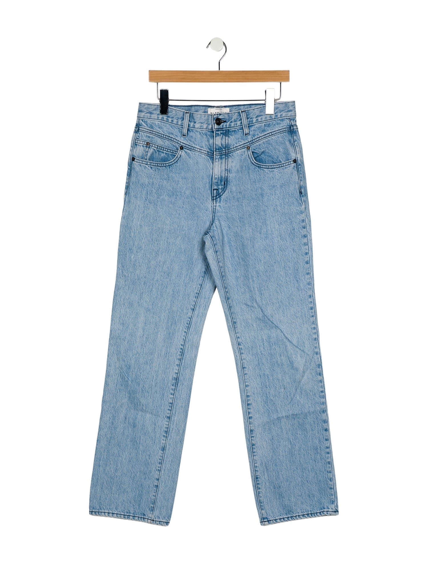 SLVRLAKE High-Rise Straight Leg Jeans