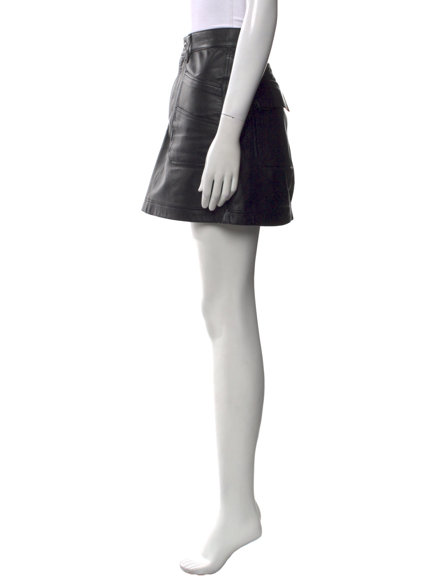 SLVRLAKE Lambskin Mini Skirt