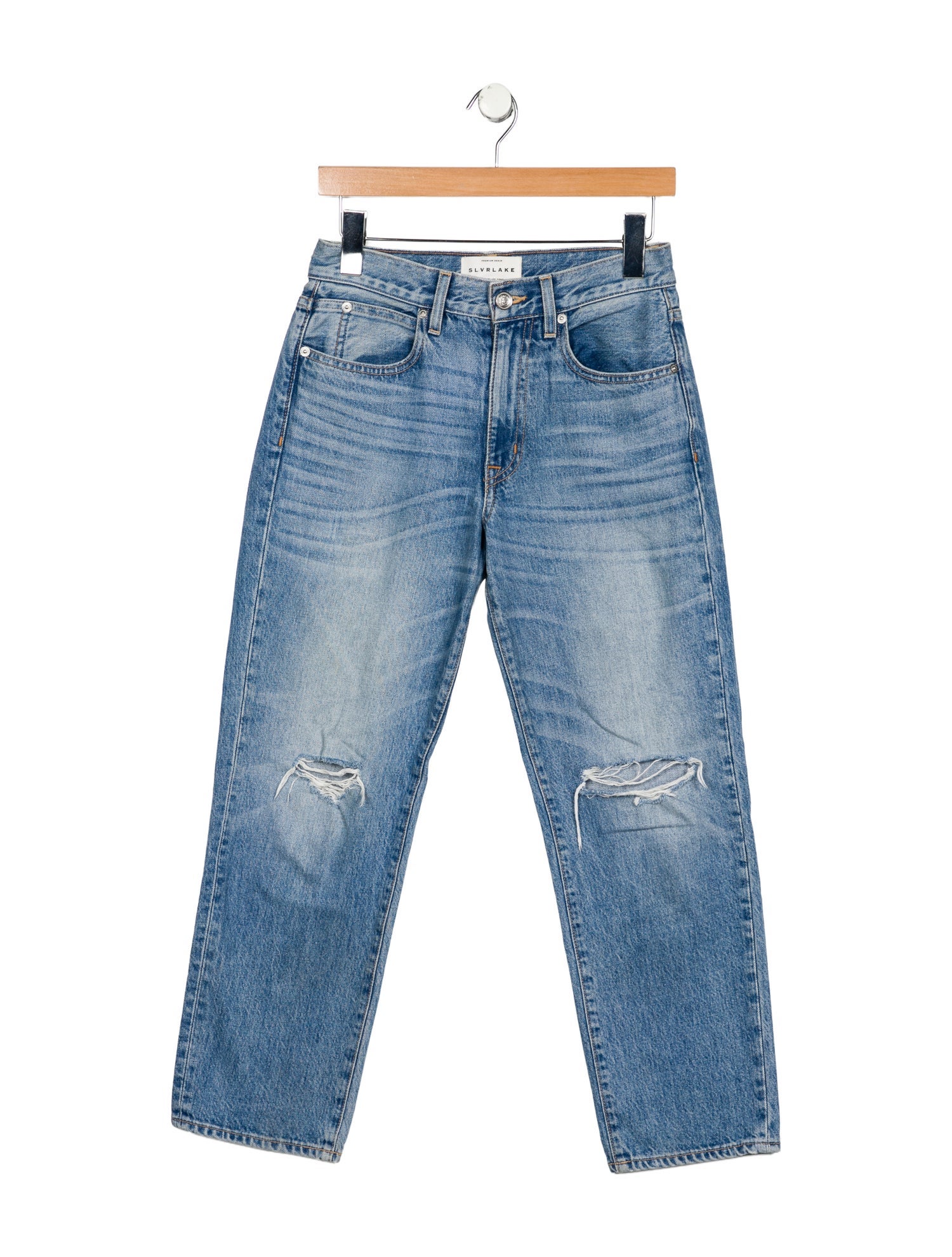 SLVRLAKE High-Rise Straight Leg Jeans