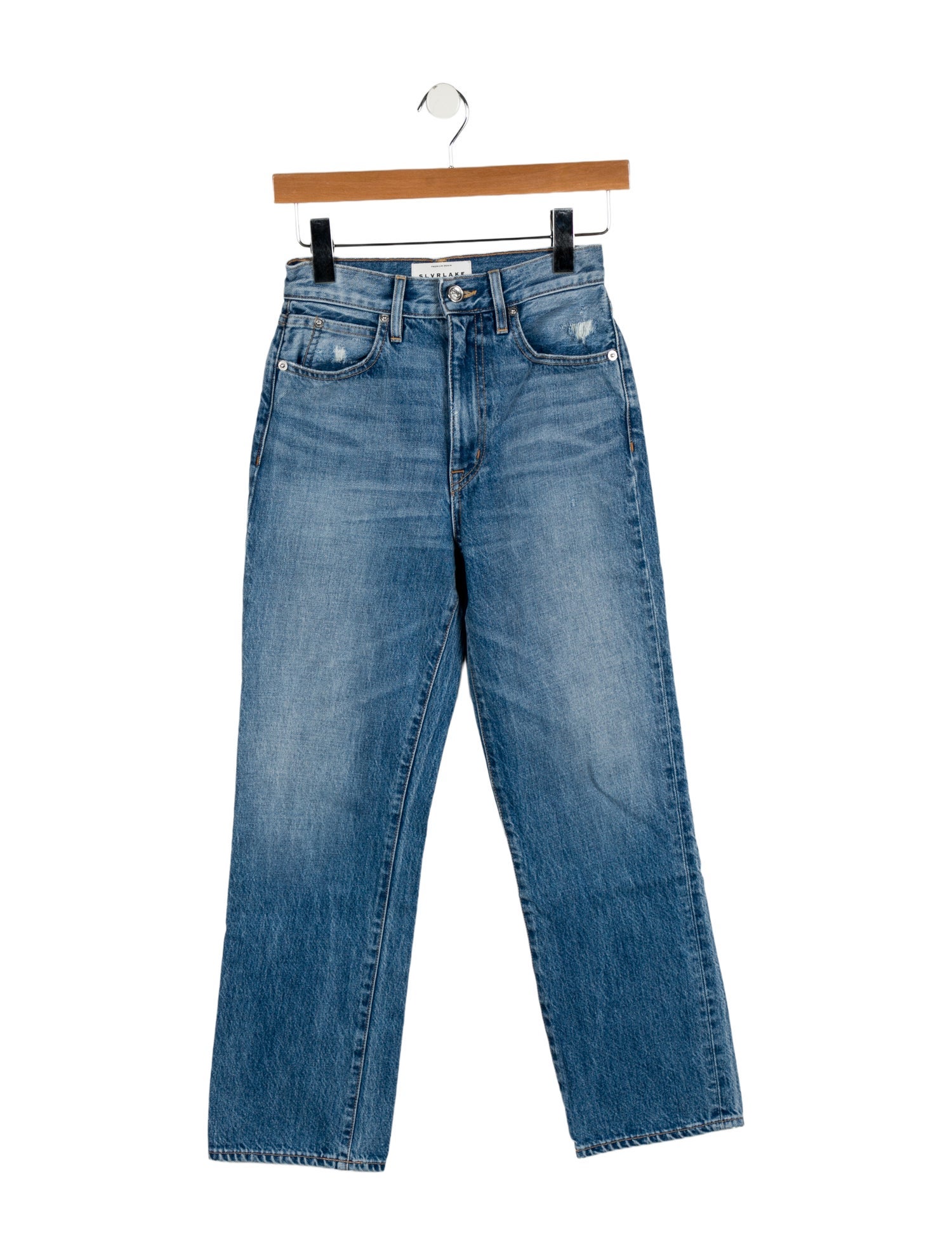 SLVRLAKE High-Rise Straight Leg Jeans