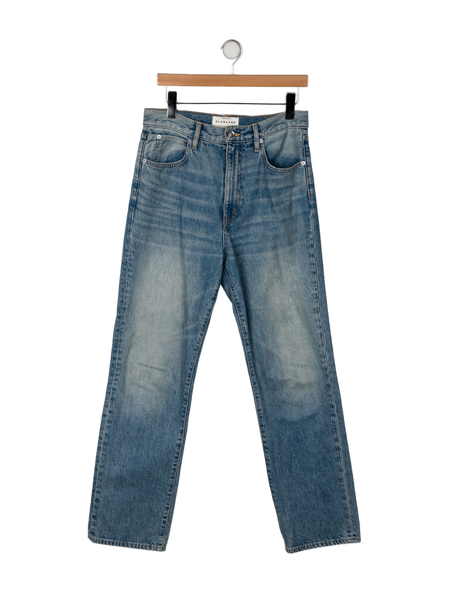 SLVRLAKE High-Rise Straight Leg Jeans