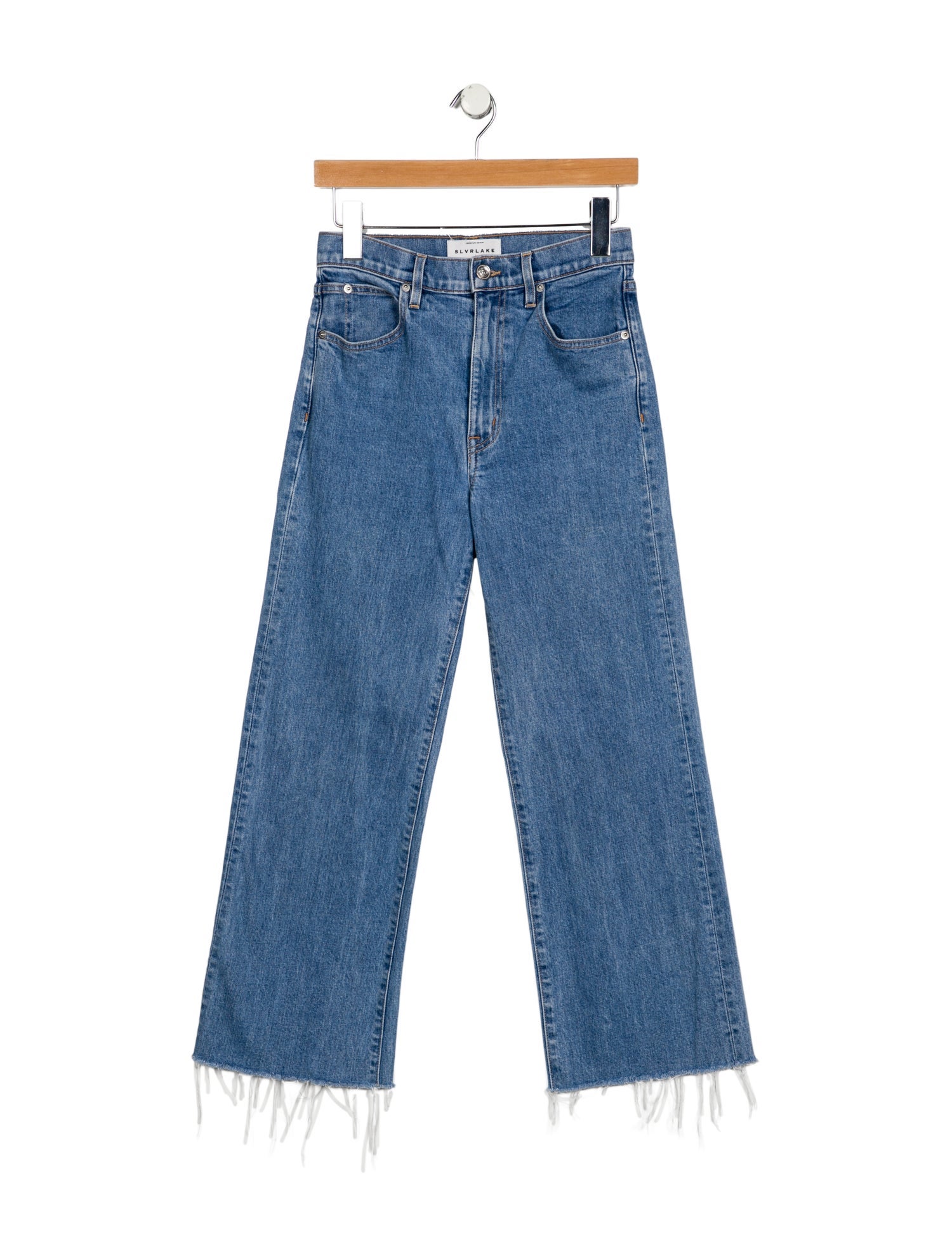 SLVRLAKE Mid-Rise Wide Leg Jeans