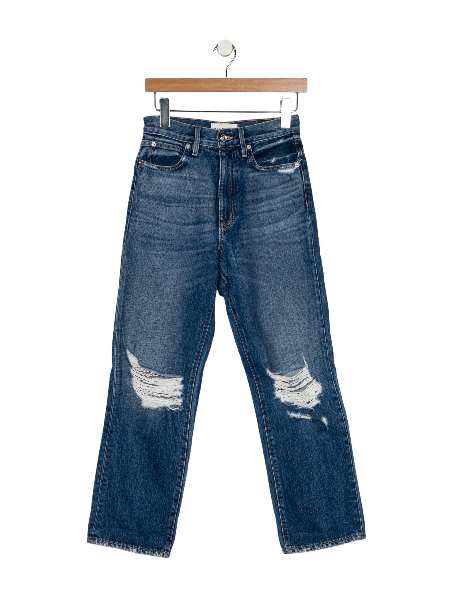 SLVRLAKE Mid-Rise Straight Leg Jeans