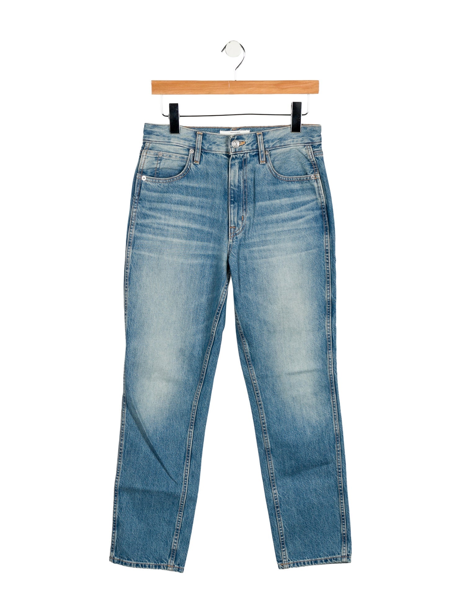 SLVRLAKE Mid-Rise Straight Leg Jeans