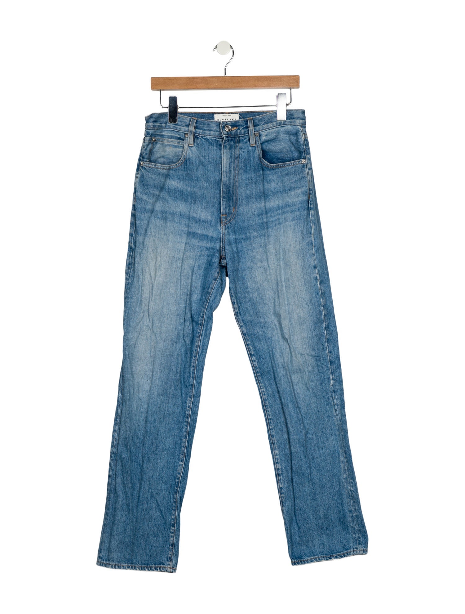 SLVRLAKE High-Rise Straight Leg Jeans