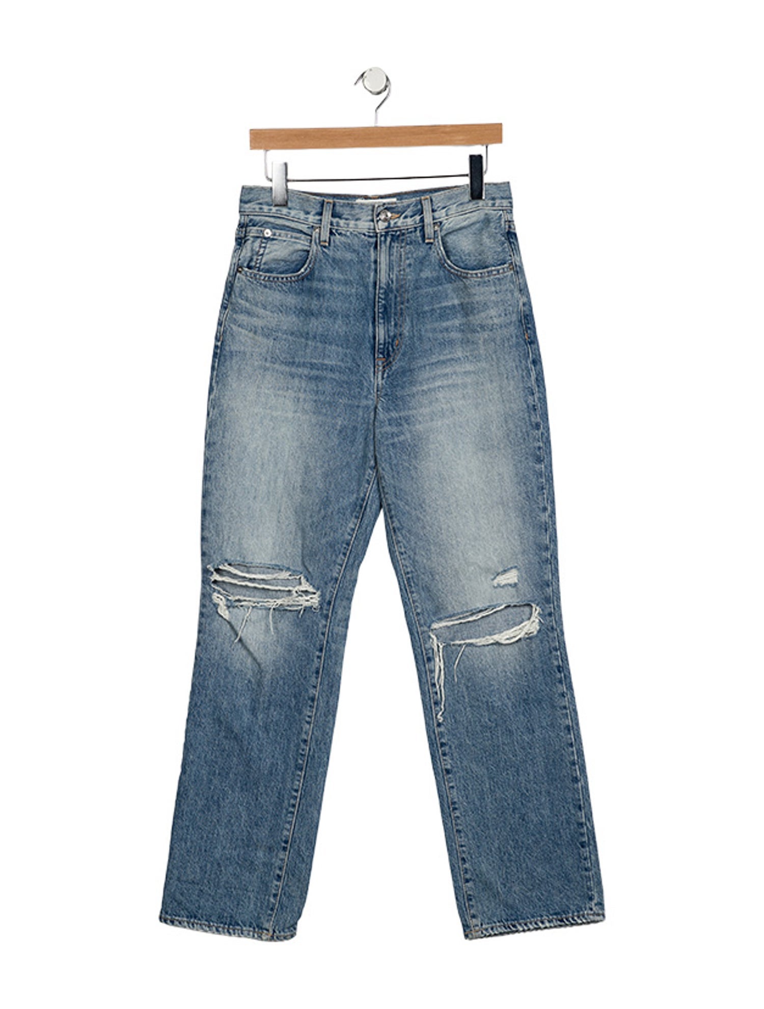 SLVRLAKE High-Rise Straight Leg Jeans