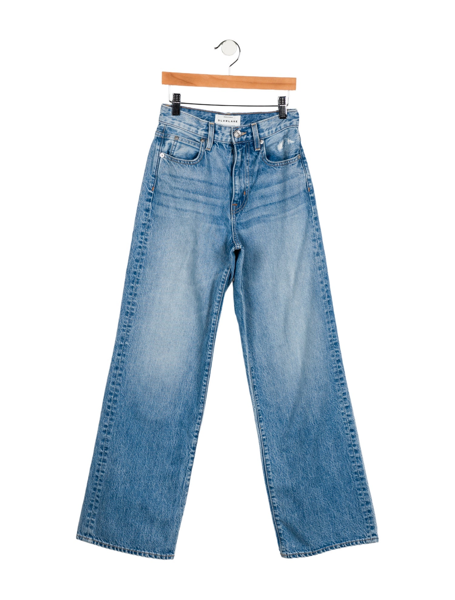 SLVRLAKE Mid-Rise Wide Leg Jeans