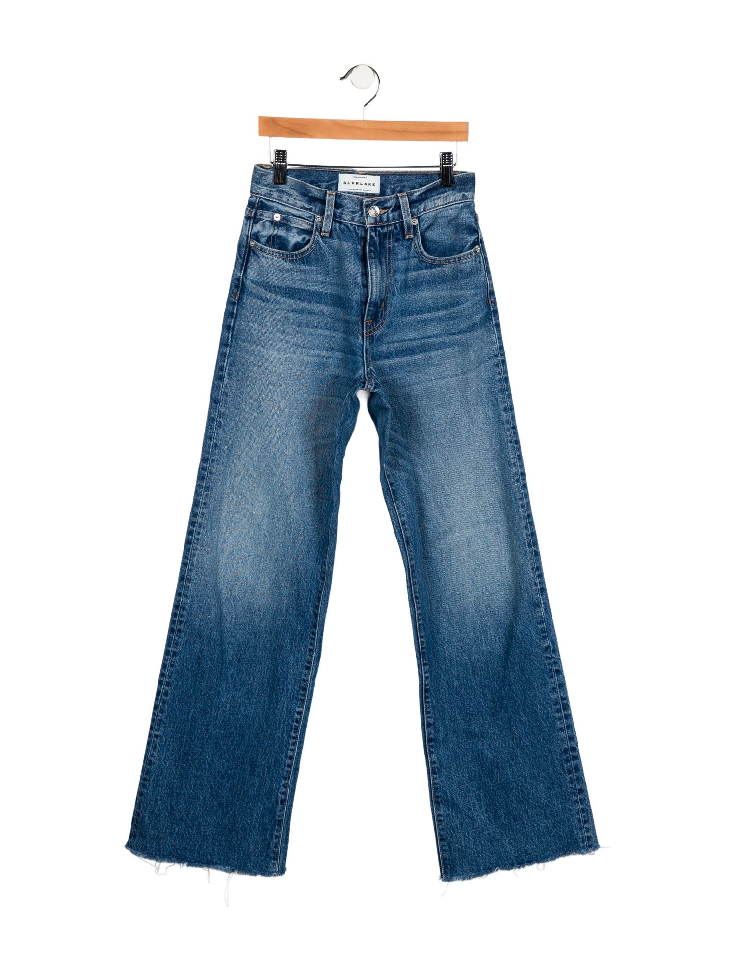 SLVRLAKE Mid-Rise Wide Leg Jeans