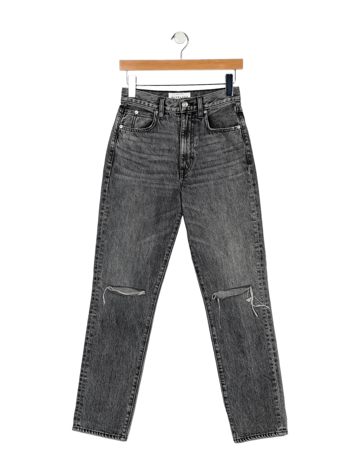 SLVRLAKE Mid-Rise Straight Leg Jeans