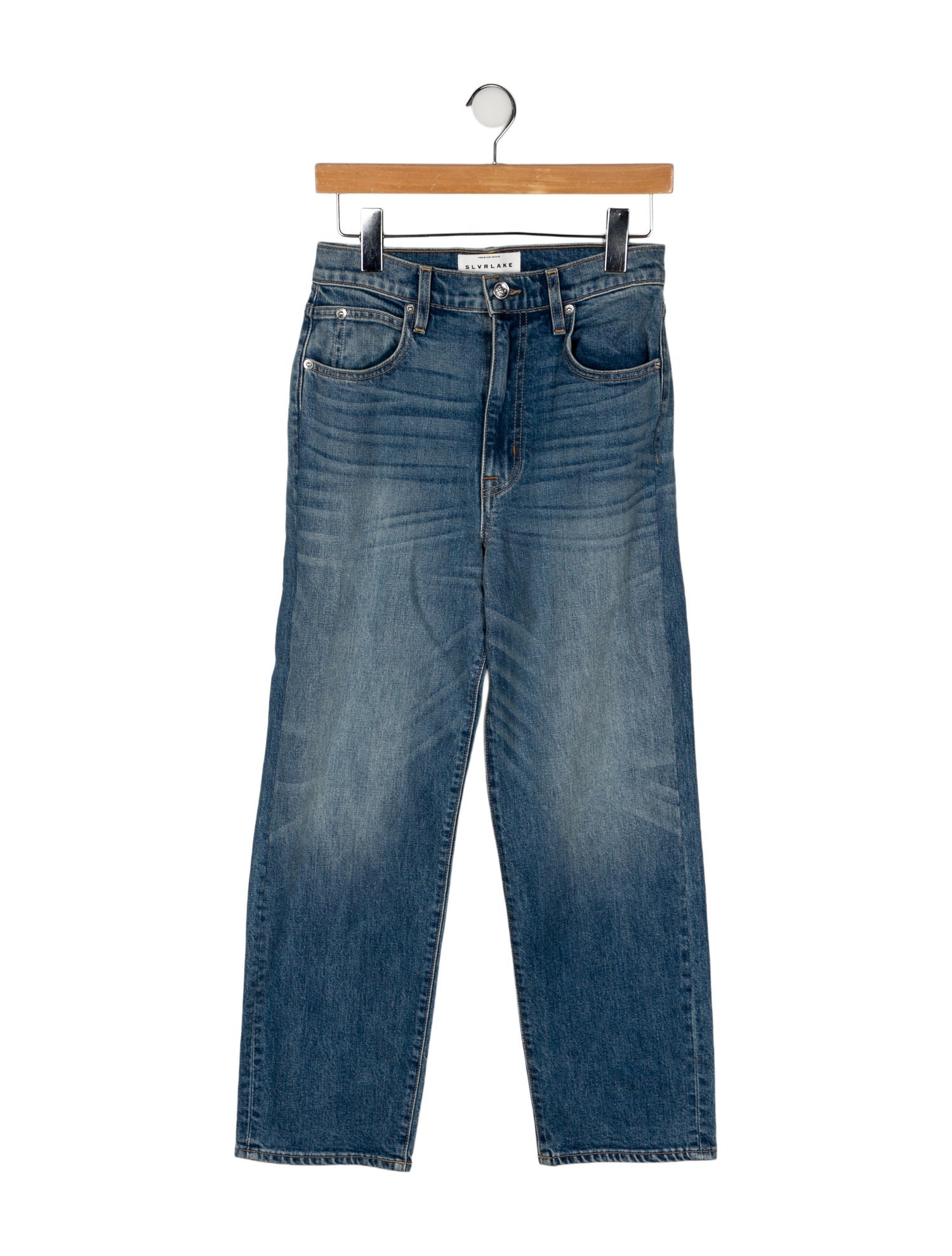 SLVRLAKE High-Rise Straight Leg Jeans