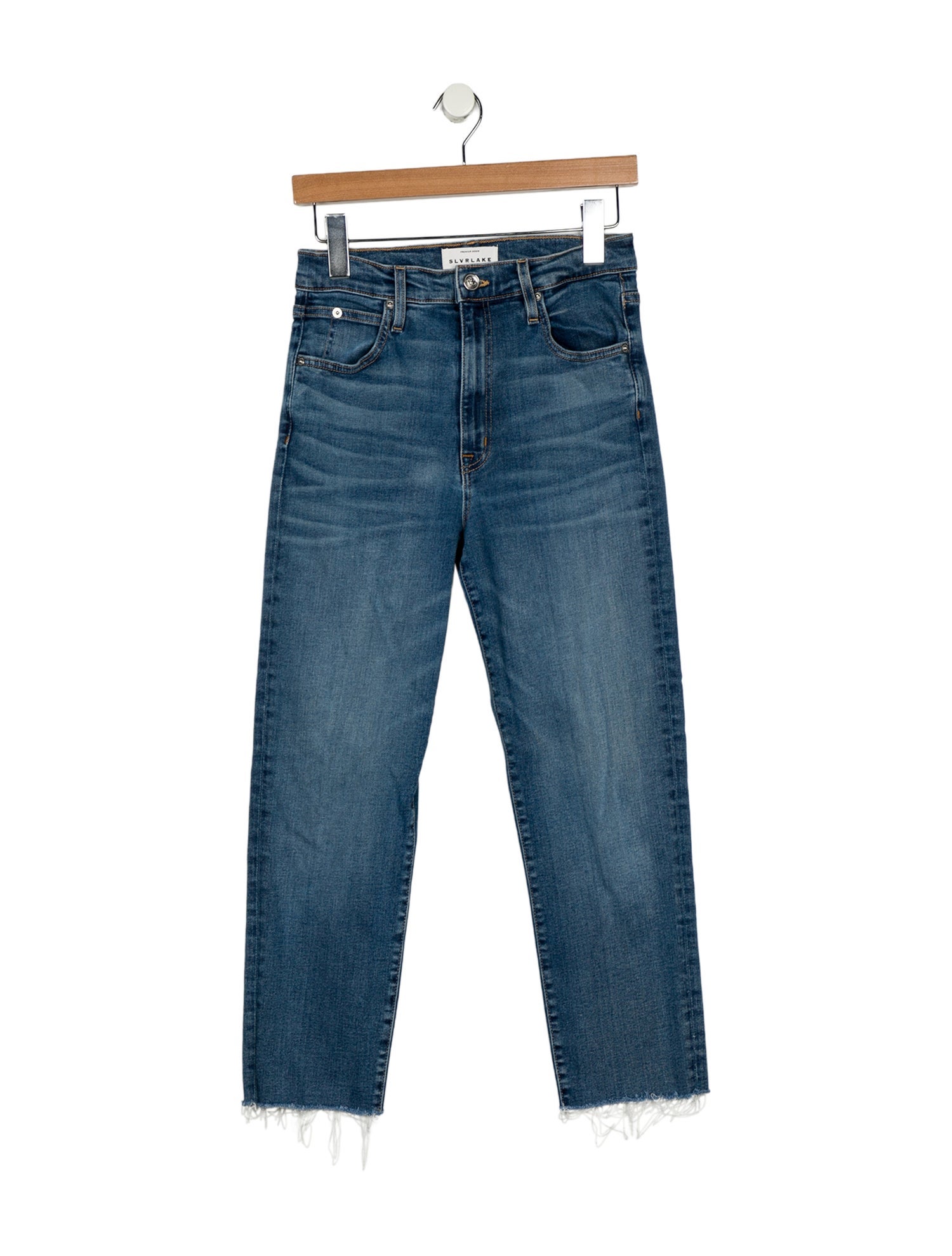 SLVRLAKE High-Rise Straight Leg Jeans