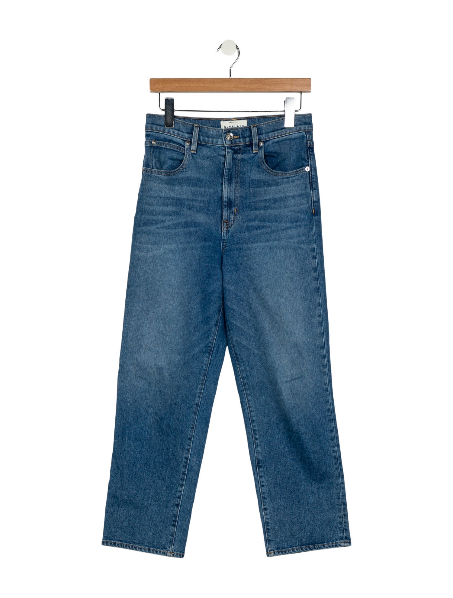 SLVRLAKE High-Rise Straight Leg Jeans