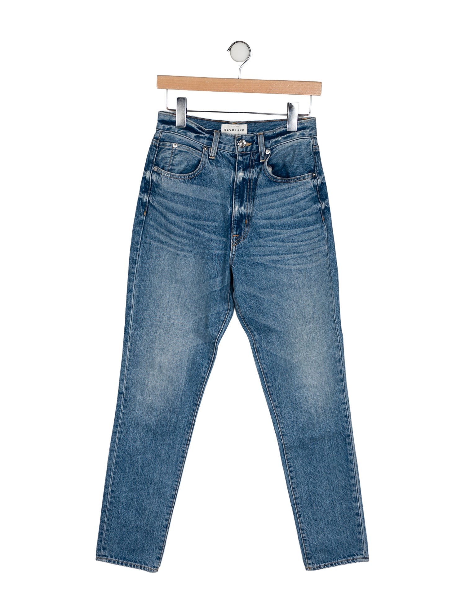 SLVRLAKE High-Rise Straight Leg Jeans