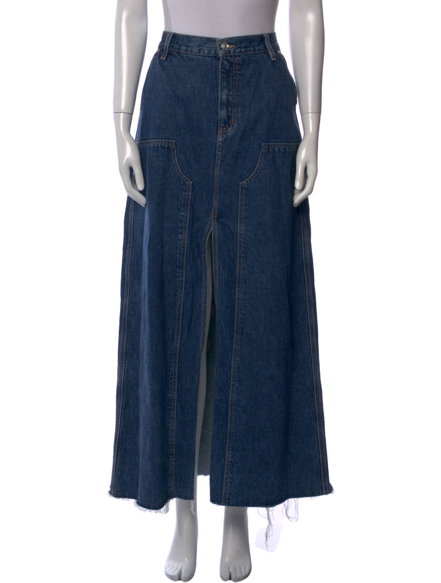 SLVRLAKE Distressed Accents Long Skirt