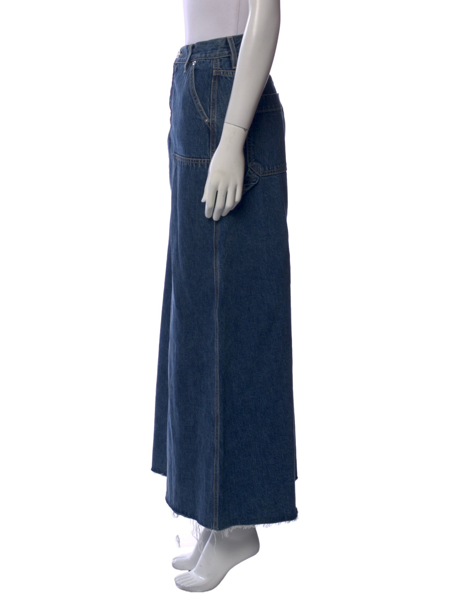 SLVRLAKE Distressed Accents Long Skirt