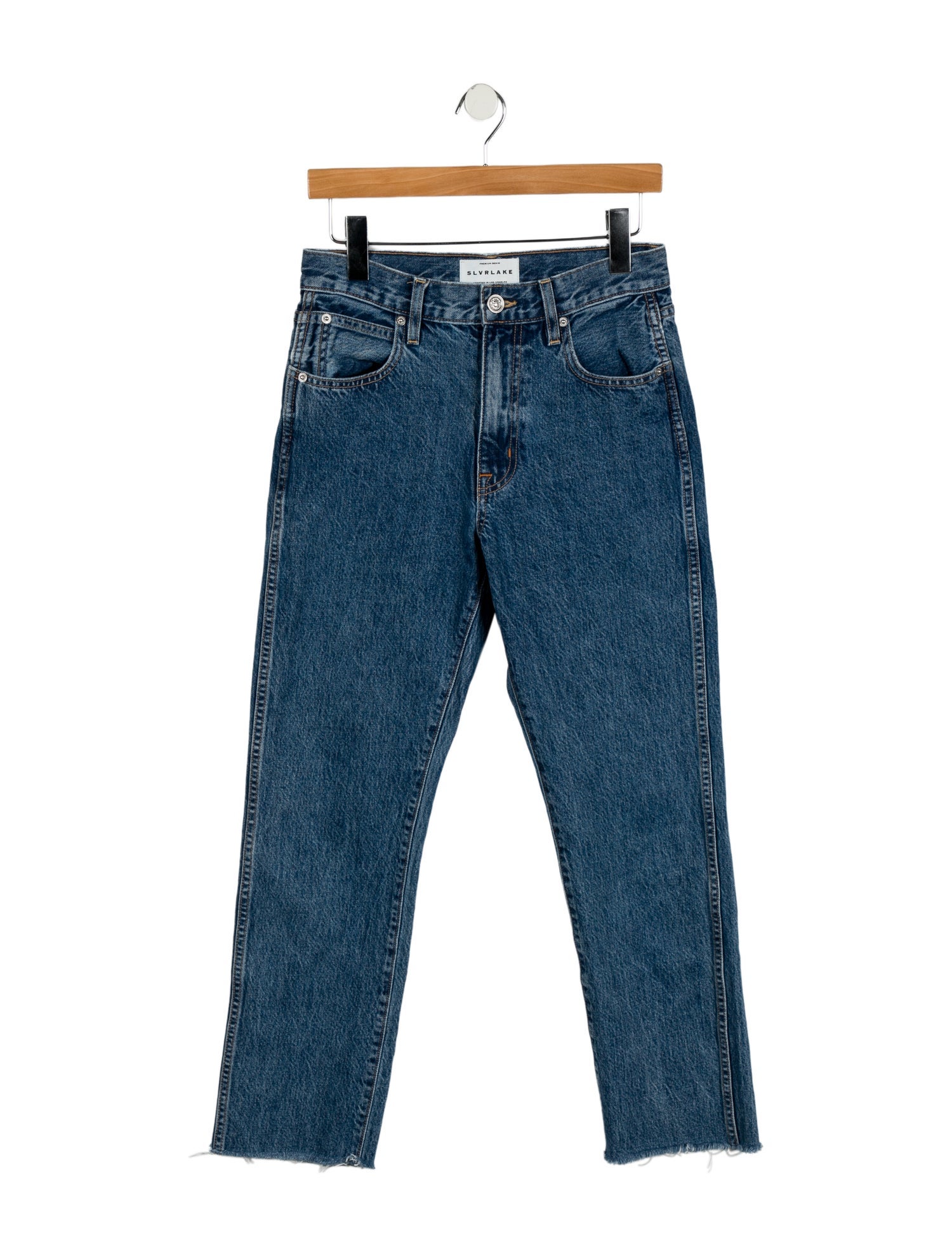 SLVRLAKE Mid-Rise Straight Leg Jeans