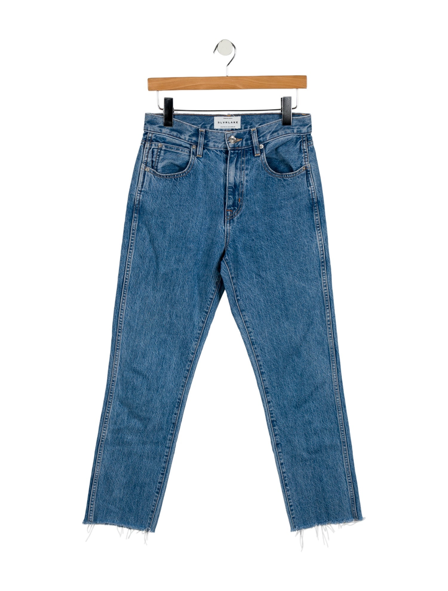 SLVRLAKE Mid-Rise Straight Leg Jeans