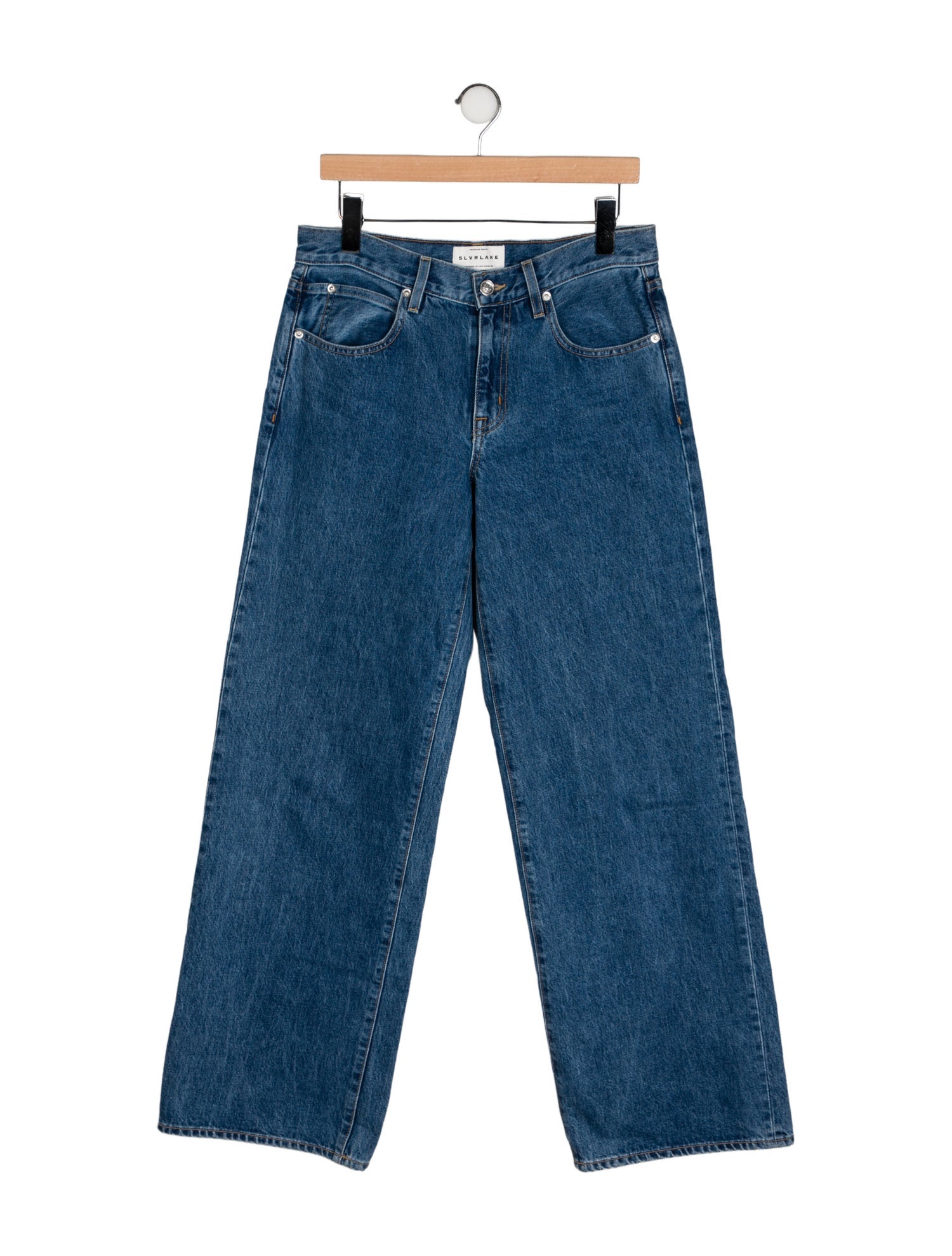 SLVRLAKE Mid-Rise Wide Leg Jeans