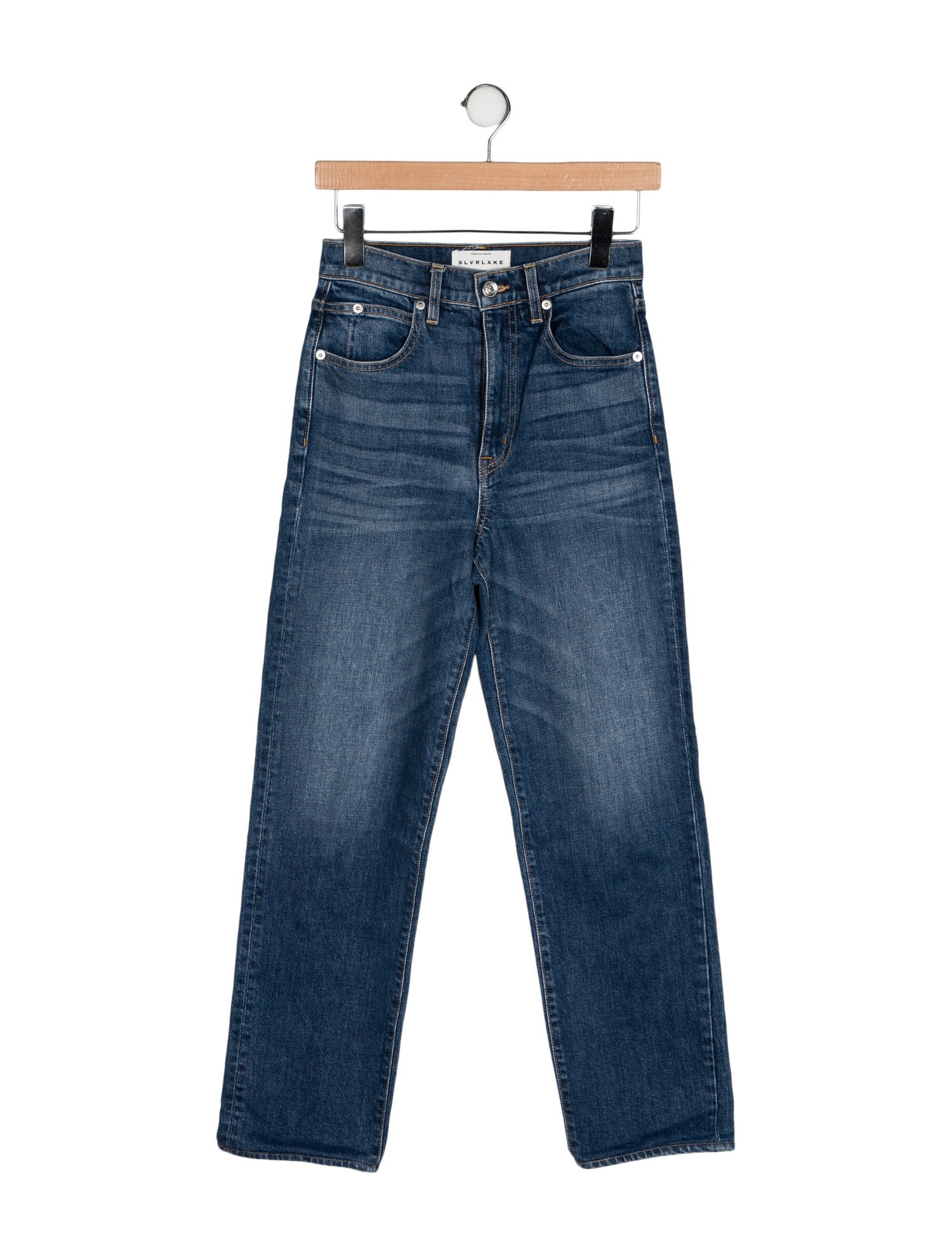 SLVRLAKE Mid-Rise Straight Leg Jeans
