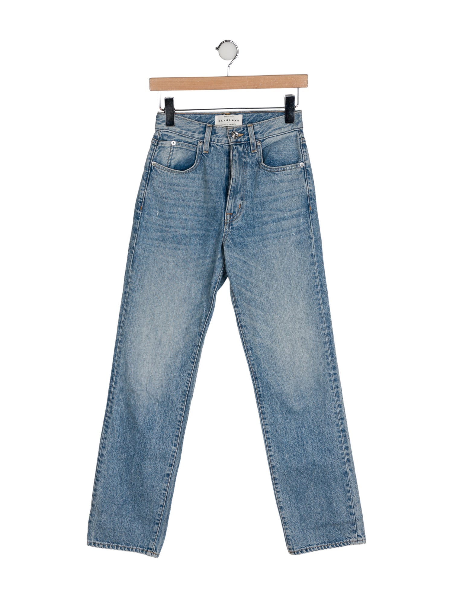 SLVRLAKE Mid-Rise Straight Leg Jeans