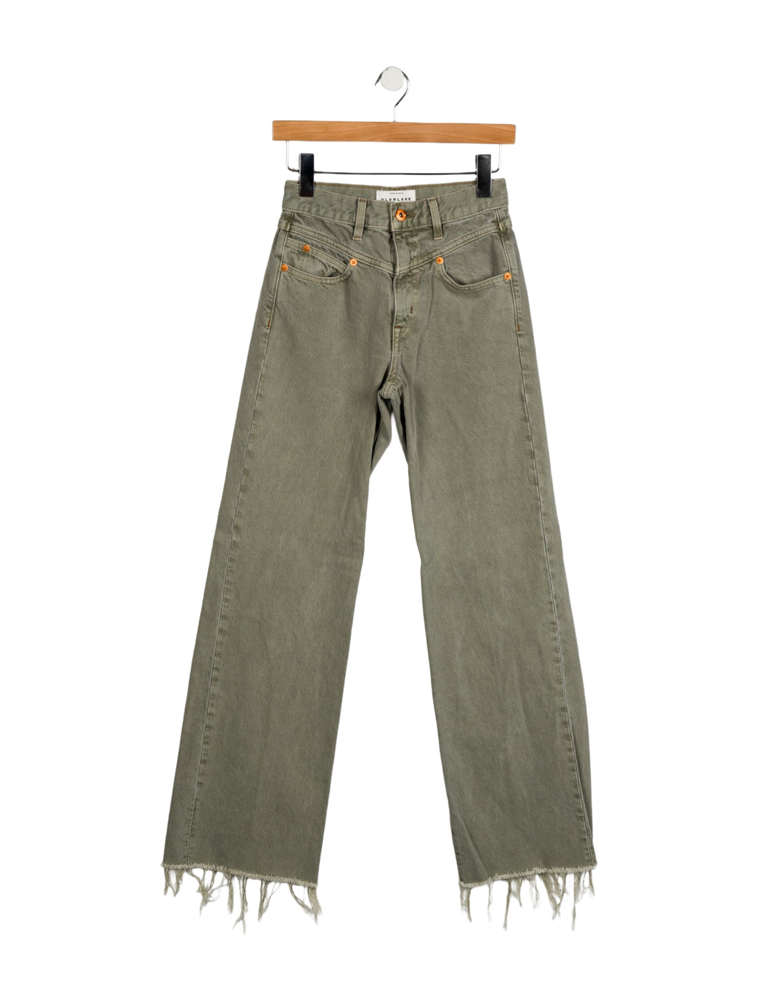 SLVRLAKE Mid-Rise Wide Leg Jeans