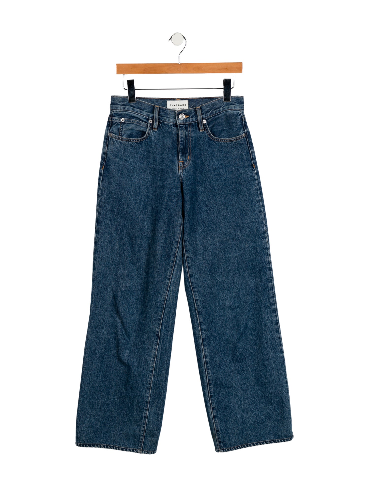 SLVRLAKE Mid-Rise Wide Leg Jeans