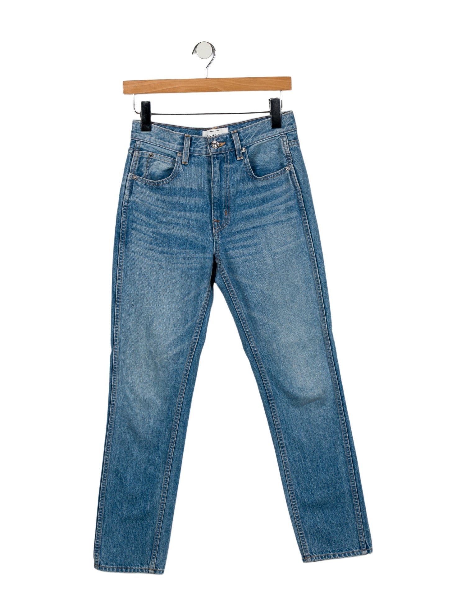 SLVRLAKE Mid-Rise Straight Leg Jeans
